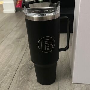 Black Insulated Travel Mug with Handle
